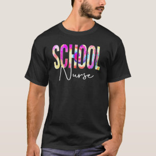 Schulkrankenschwester Tie Dye Zurück zur Schule Fr T-Shirt