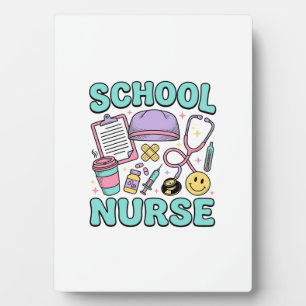 Schulkrankenschwester Vintage-Medizin-Collage-Shir Fotoplatte