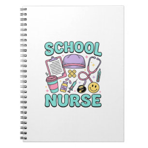 Schulkrankenschwester Vintage-Medizin-Collage-Shir Notizblock