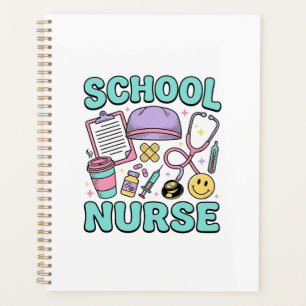 Schulkrankenschwester Vintage-Medizin-Collage-Shir Planer