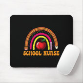 Schulkrankenschwester Zurück zur Schule Regenbogen Mousepad (Mit Mouse)