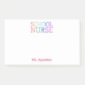 Schulkrankenschwesterpersonalisierte Post-it Klebezettel (Vorderseite)