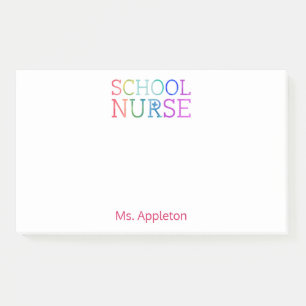 Schulkrankenschwesterpersonalisierte Post-it Klebezettel