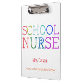 Schulkrankenschwesterwatercolor-Typografie Klemmbrett (Links)