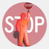 Schulkreuz Runder Aufkleber (Vorderseite)