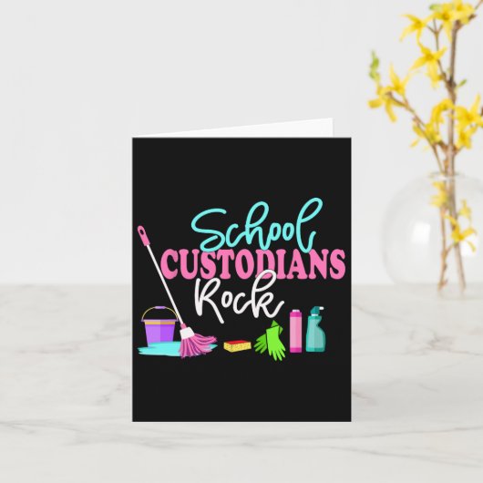 Schulkundler kehren zurück zur Schule - Janitor Ap Karte (Gelbe Blume)