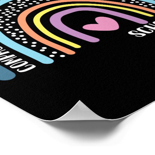 Schulkundschaft Mitgefühl Gekümmert Liebe Poster (Ecke)