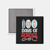 Schulkur 100 Tage Schulzeit LIEBE Stethoscope N Magnet (Vorderseite/Rückseite)