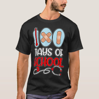 Schulkur 100 Tage Schulzeit LIEBE Stethoscope N T-Shirt