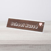 Schulkur, Stethoskop, Herz Schreibtischnamensplakette (Vorderseite )