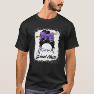 Schulkur zurück zur Schule Funny Women Messy Bun T-Shirt