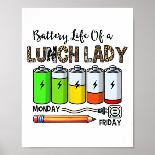 Schulleben einer Cafeteria Vibes Mittagessen Dame Poster