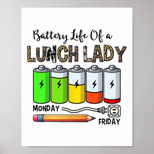 Schulleben einer Cafeteria Vibes Mittagessen Dame Poster (Vorne)