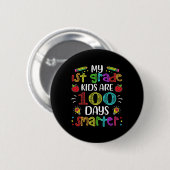 Schullehrer 100 Tage klüger 100. Schultag Button (Vorne & Hinten)