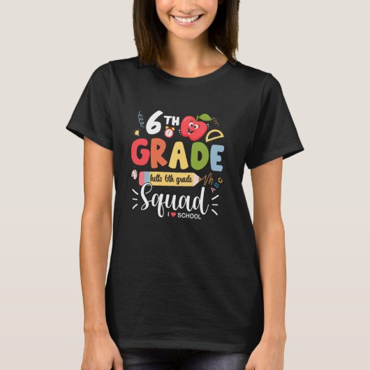 Schullehrer 6. Klasse T-Shirt (Vorderseite)