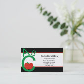 Schullehrer ABCs Apple Visitenkarte (Stehend Vorderseite)