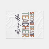Schullehrer am letzten Schultag Fleecedecke (Vorderseite (Horizontal))