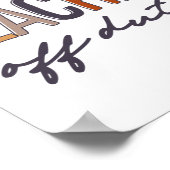 Schullehrer am letzten Schultag Poster (Ecke)