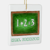 Schullehrer an der Green Chalkboard Slate School Keramikornament (Rechts)