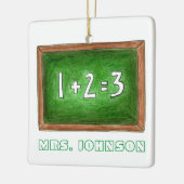 Schullehrer an der Green Chalkboard Slate School Keramikornament (Links)