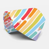 Schullehrer-Anerkennung farbige Bleistifte Krawatte (Gerollt)