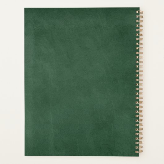 Schullehrer Apple Green Chalkboard Custom 2023 Planer (Rückseite)