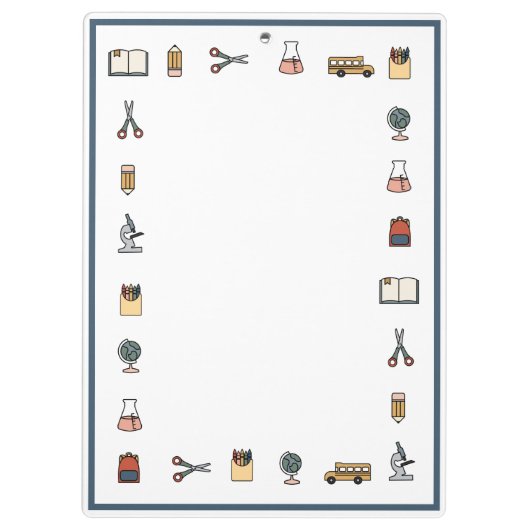 Schullehrer-Bus-Globe-Buchklammer Klemmbrett (Rückseite)