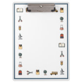 Schullehrer-Bus-Globe-Buchklammer Klemmbrett (Vorderseite)