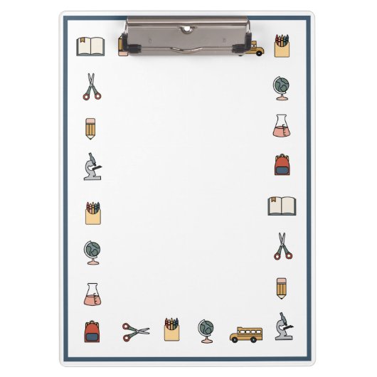Schullehrer-Bus-Globe-Buchklammer Klemmbrett (Vorderseite)