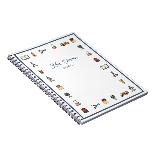 Schullehrer-Bus-Handy-Notebook Notizblock (Rechte Seite)