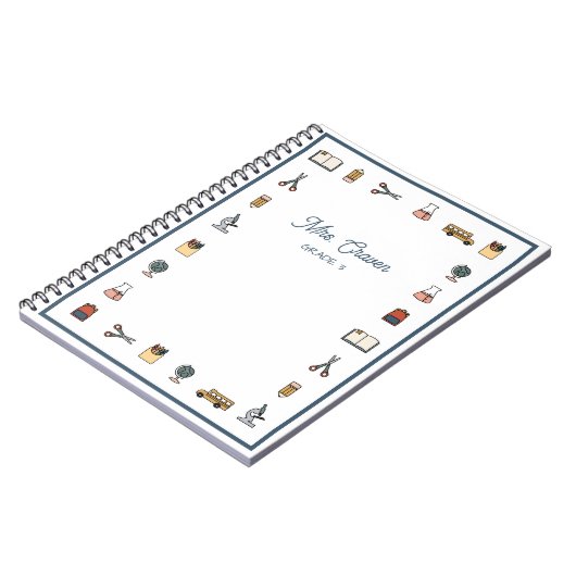 Schullehrer-Bus-Handy-Notebook Notizblock (Linke Seite)