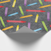 Schullehrer Chalkboard Crayons Educator Geschenkpapier (Ecke)