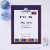 Schullehrer Crayon Design Event Flyer (Einzeln)