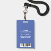 Schullehrer Custom Employee ID Ausweis (Rückseite mit Lanyard)
