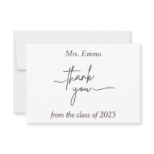 Schullehrer Danke, dass du die Geschenkkarte begrü