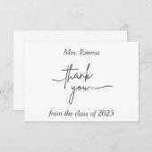 Schullehrer Danke, dass du die Geschenkkarte begrü Dankeskarte (Vorne/Hinten)