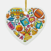 Schullehrer - Danke Keramik Ornament (Vorne)