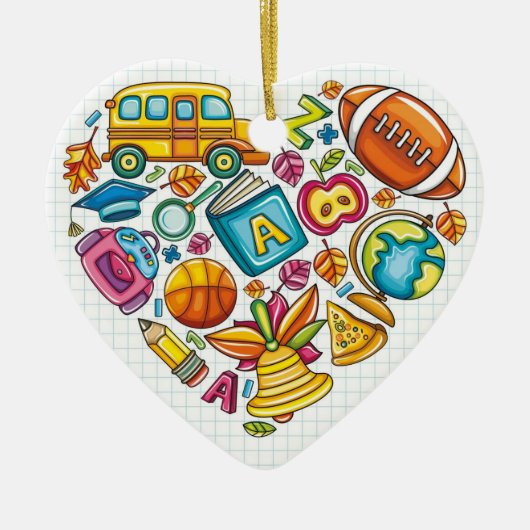 Schullehrer - Danke Keramik Ornament (Vorne)