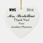 Schullehrer - Danke Keramik Ornament (Hinten)