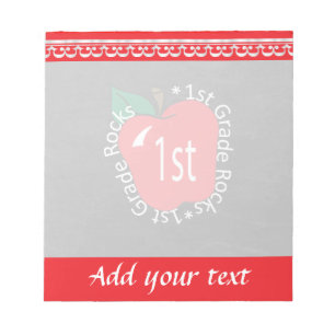 Schullehrer der ersten Klasse Rock Notizblock