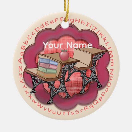 Schullehrer-Desk-Ornament Keramikornament (Vorne)