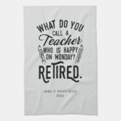 Schullehrer, die die Fürstentümerruhestandsregelun Geschirrtuch (Vertikal)