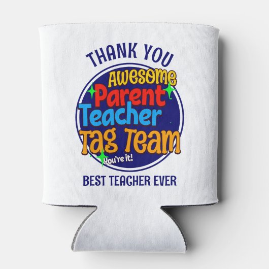 Schullehrer Eltern TAG TEAM Dosenkühler (Rückseite)