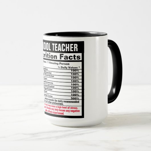 Schullehrer Funny Gift Tasse (VorderseiteRechts)