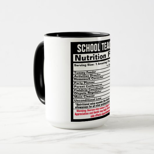 Schullehrer Funny Gift Tasse (Vorderseite Links)