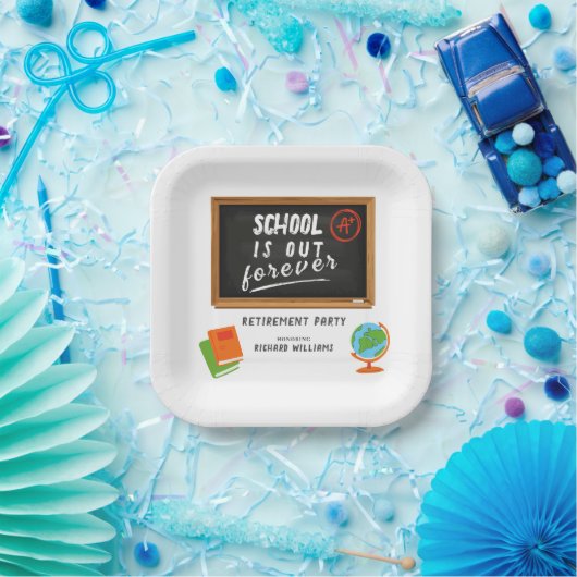 Schullehrer für das Party im Rentenalter, Blackboa Pappteller (Party)