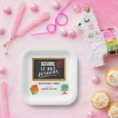 Schullehrer für das Party im Rentenalter, Blackboa Pappteller (Party)