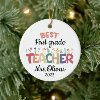 Schullehrer Geschenk Personalisiert besten Lehrern Keramik Ornament