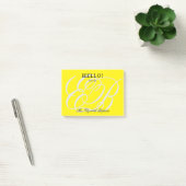 Schullehrer Hallo Mit Monogramm Gelb Post-it Klebezettel (Büro)