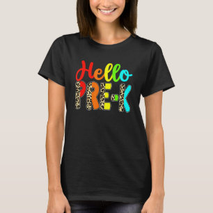 Schullehrer Hallo Pre-K Leopard zurück in die Schu T-Shirt
